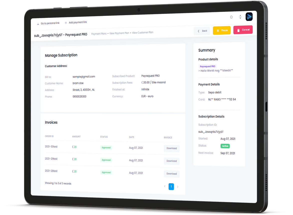 manage subscriptions